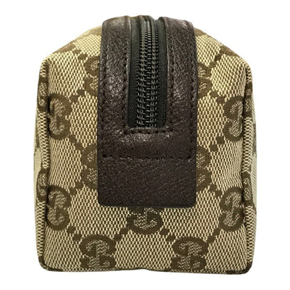 GUCCI グッチ GGキャンバス コスメポーチ レディース 化粧ポーチ 小物入れ ブラウン 29596 中古 T1