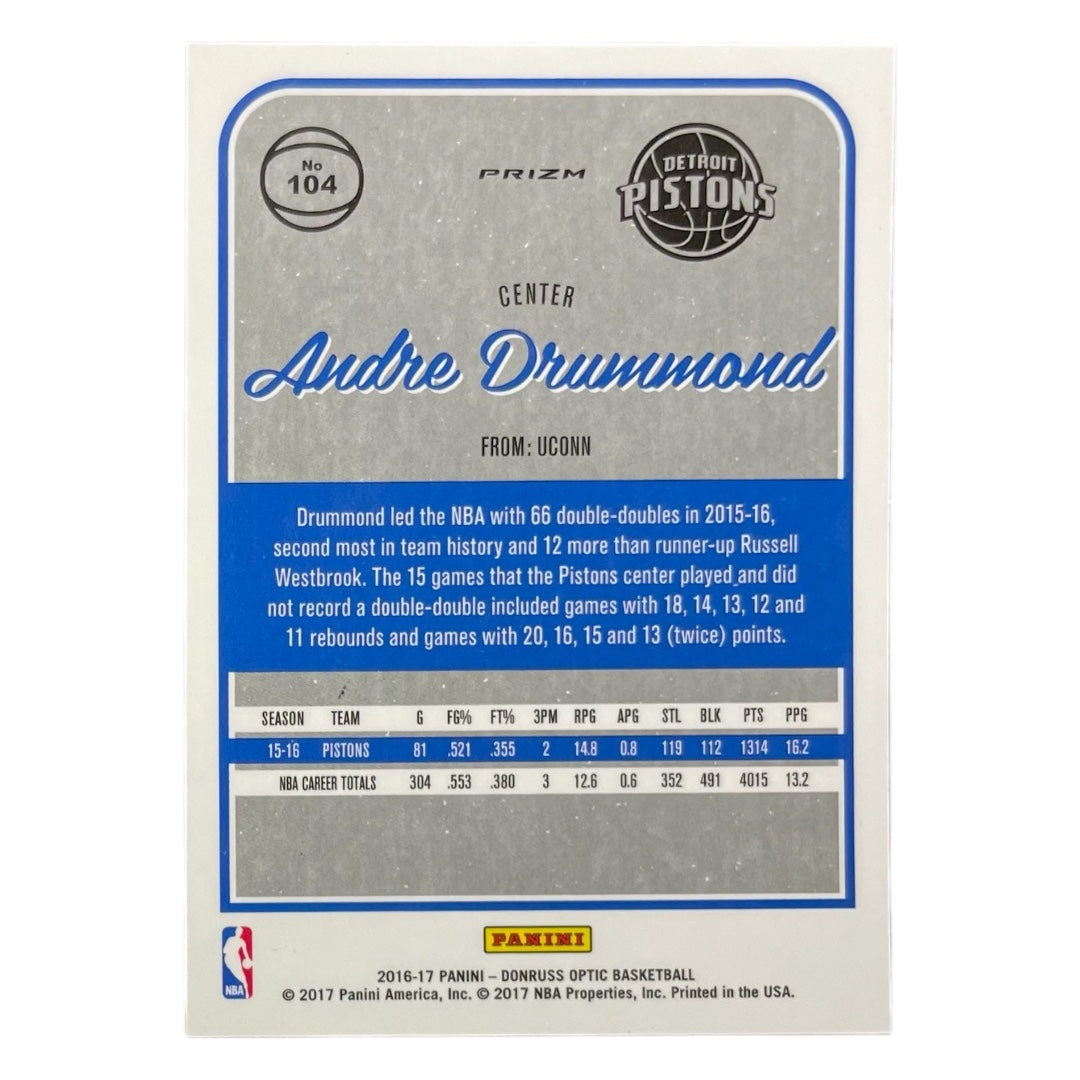 PANINI NBAカード DONRUSS OPTIC PRIZM ANDRE DRUMMOND DETROIT PISTONS #104 中古 IT2
