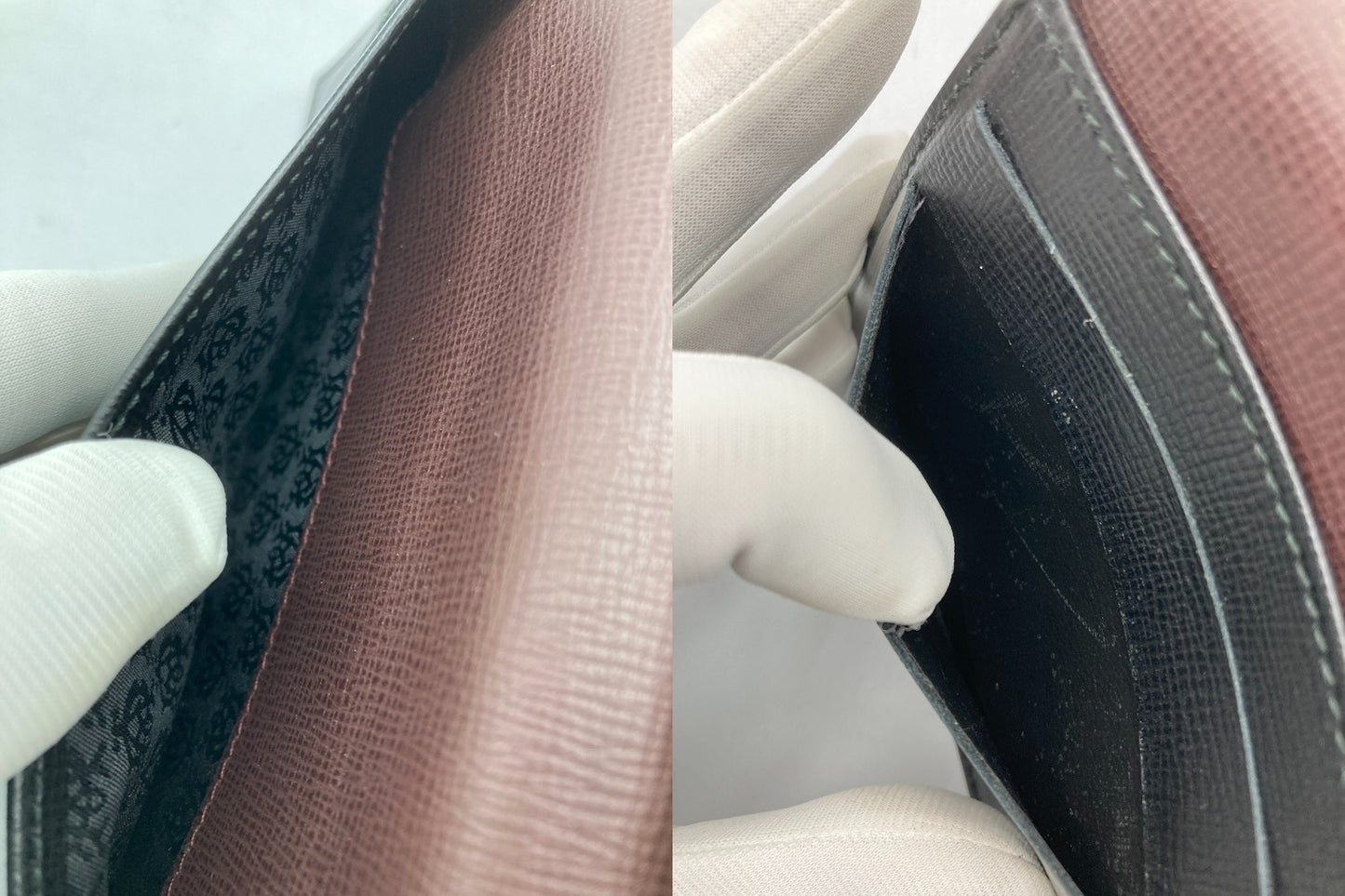 dunhill ダンヒル レザー 2つ折り長財布 ブラック メンズ 中古 D4