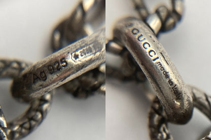 GUCCI グッチ シルバー925 インターロッキングG ペンダント ネックレス 中古 D4