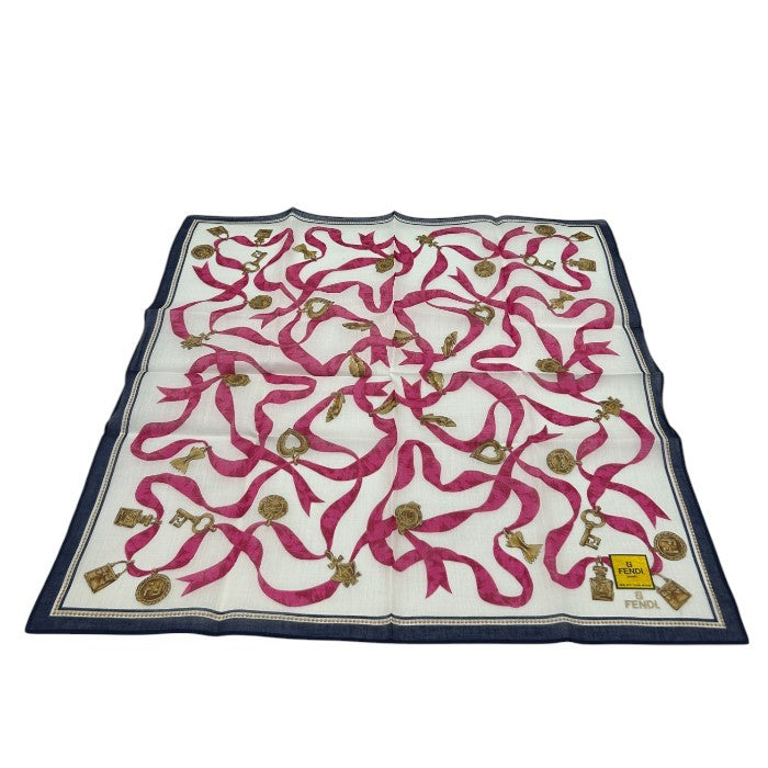 未使用品 FENDI フェンディ KENZO ケンゾー ハンカチ セット 花柄 リボン 鍵 レディース かわいい 中古 W４