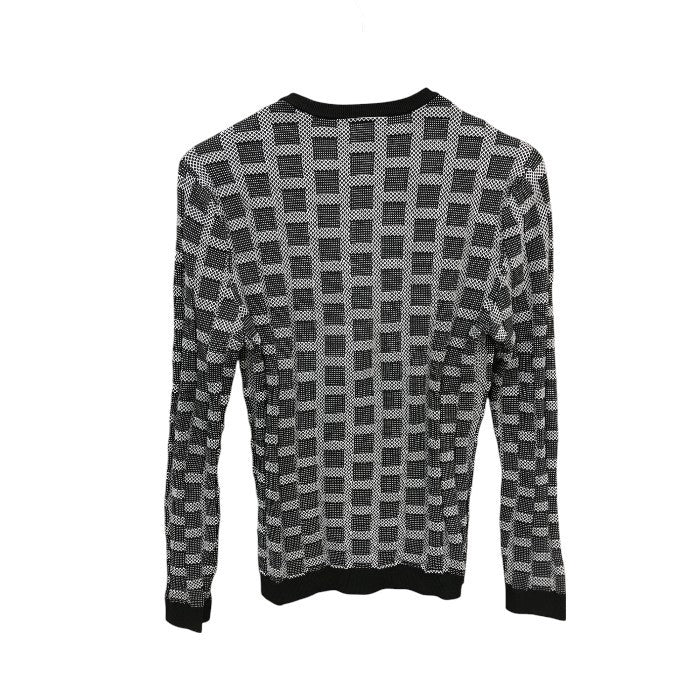 EMPORIO ARMAN エンポリオアルマーニ ニットトップス ブラック/ホワイト格子 中古 M1