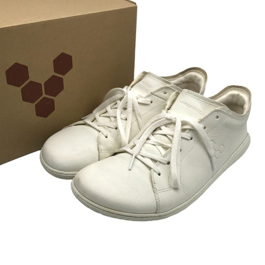 VIVOBAREFOOT GEO COURT III スニーカー メンズ ローカット ソフトレザー ジオコート ホワイト EU43サイズ 中古 T1