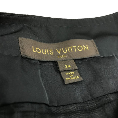 LOUIS VUITTON ルイヴィトン スカート レディース 秋冬 プリーツ ウール 膝丈 グレー XS 34サイズ 中古 MK1