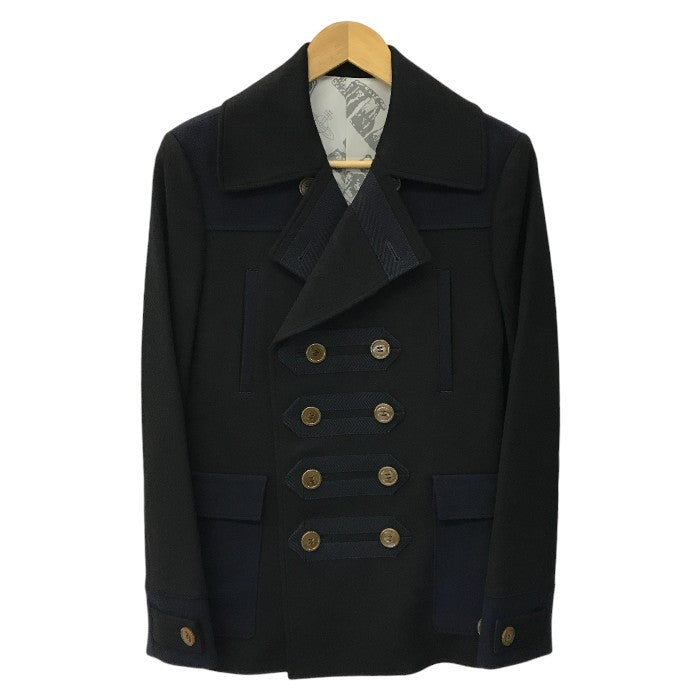 Vivienne Westwood MAN ヴィヴィアンウエストウッドマン ピーコート メンズ ナポレオン ウール ブラック/ネイビー 46サイズ VW-MH-78707 中古 T1