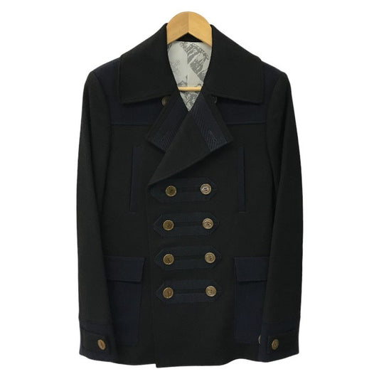Vivienne Westwood MAN ヴィヴィアンウエストウッドマン ピーコート メンズ ナポレオン ウール ブラック/ネイビー 46サイズ VW-MH-78707 中古 T1