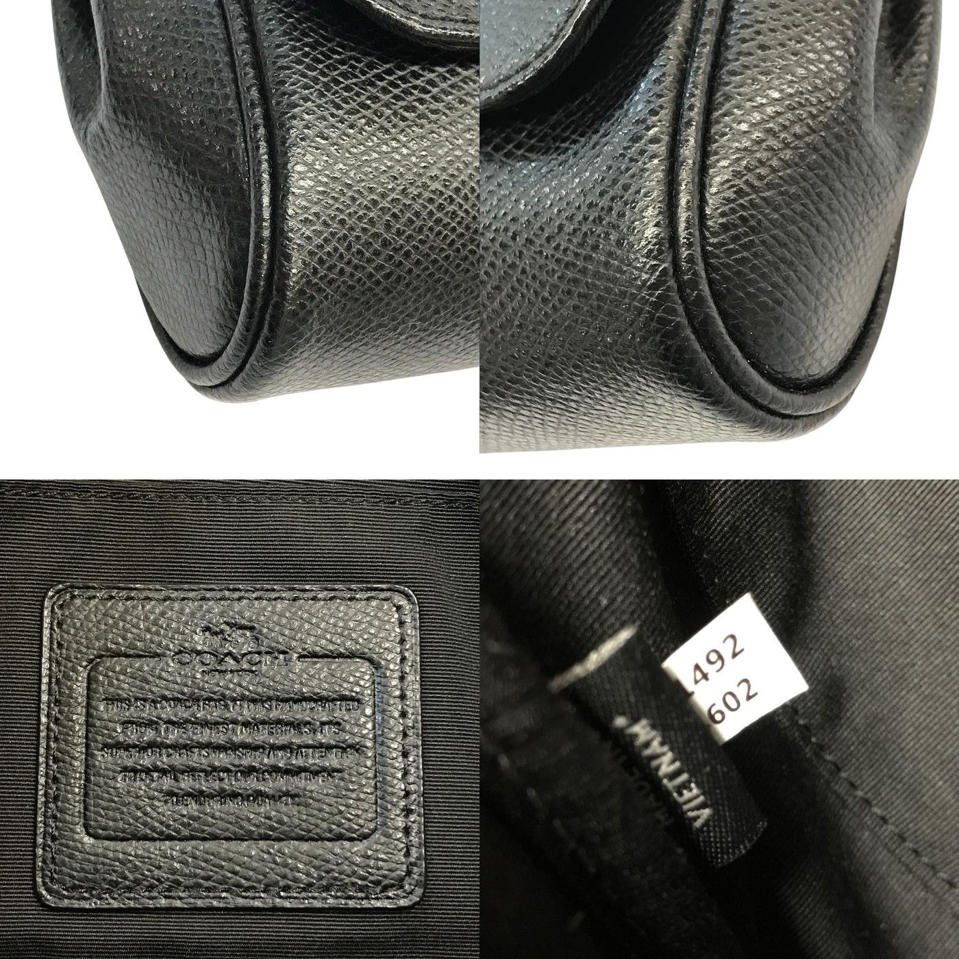 COACH コーチ ハンドバッグ レディース レザー チェーン ショルダーバッグ ゴールド金具 ブラック F34602 中古 T1