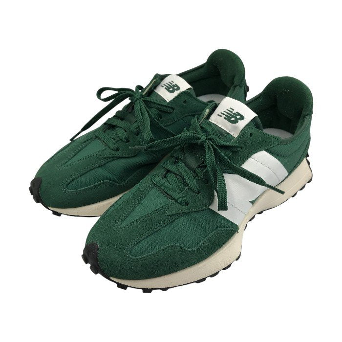 New Balance ニューバランス スニーカー メンズ ローカット ナイロン/スウェード レトロ ランニング グリーン 26cm MS327GB 中古 T1