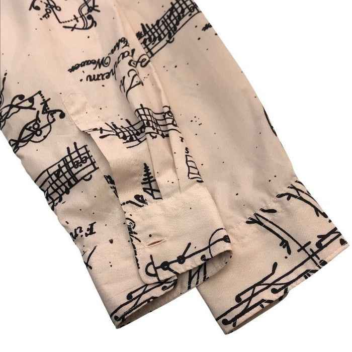 COMME des GARCONS コムデギャルソン HOMME DEUX シャツ メンズ 長袖 2019 音符 ピンク Mサイズ DE-B059 中古 T1
