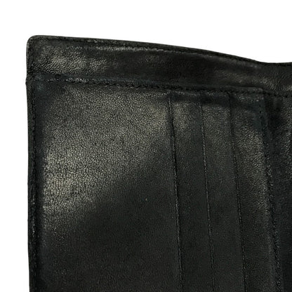 CHANEL シャネル カンボンライン キャビアスキン 財布 レディース レザー 2つ折り ダブルホック ココマーク 小銭入れあり ブラック 中古 T1
