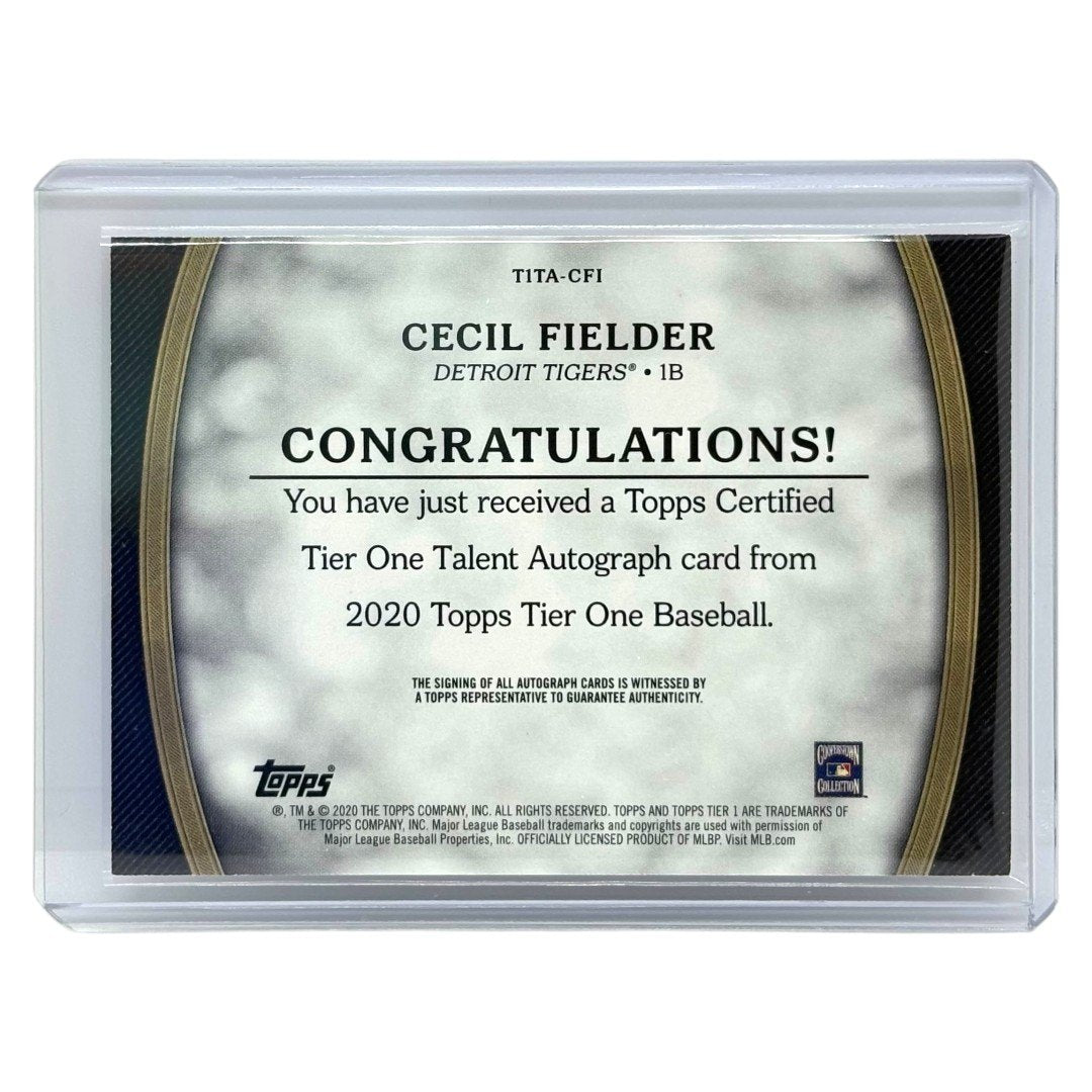 TOPPS MLBカード TIER ONE CECIL FIELDER DETROIT TIGERS /299 #T1TA-CFI 中古 IT1