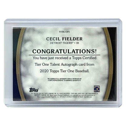 TOPPS MLBカード TIER ONE CECIL FIELDER DETROIT TIGERS /299 #T1TA-CFI 中古 IT1
