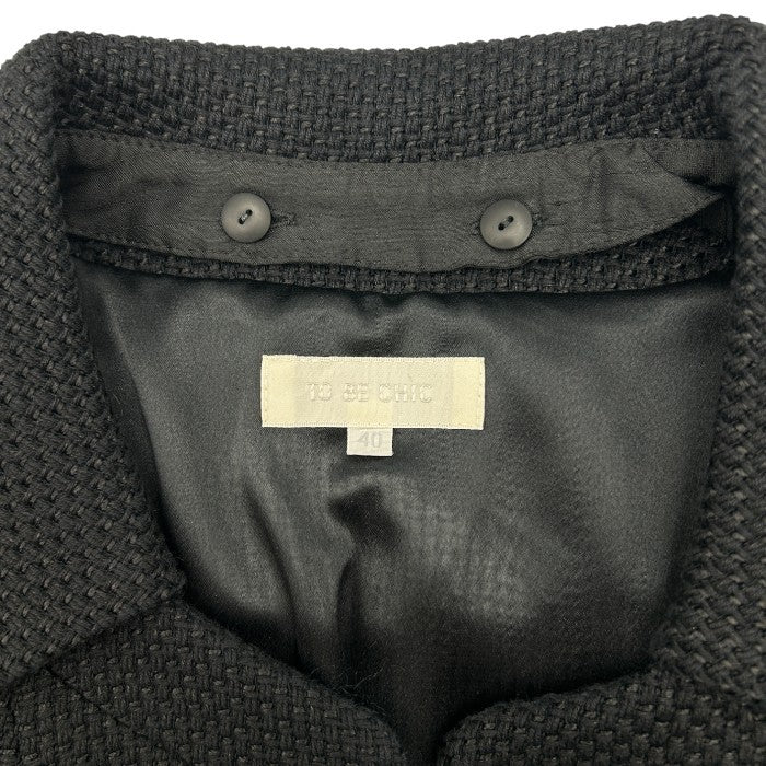 TO BE CHIC トゥービーシック ジャケット 40 レディース アウター 秋 冬 フォーマル ブラック 中古 W４