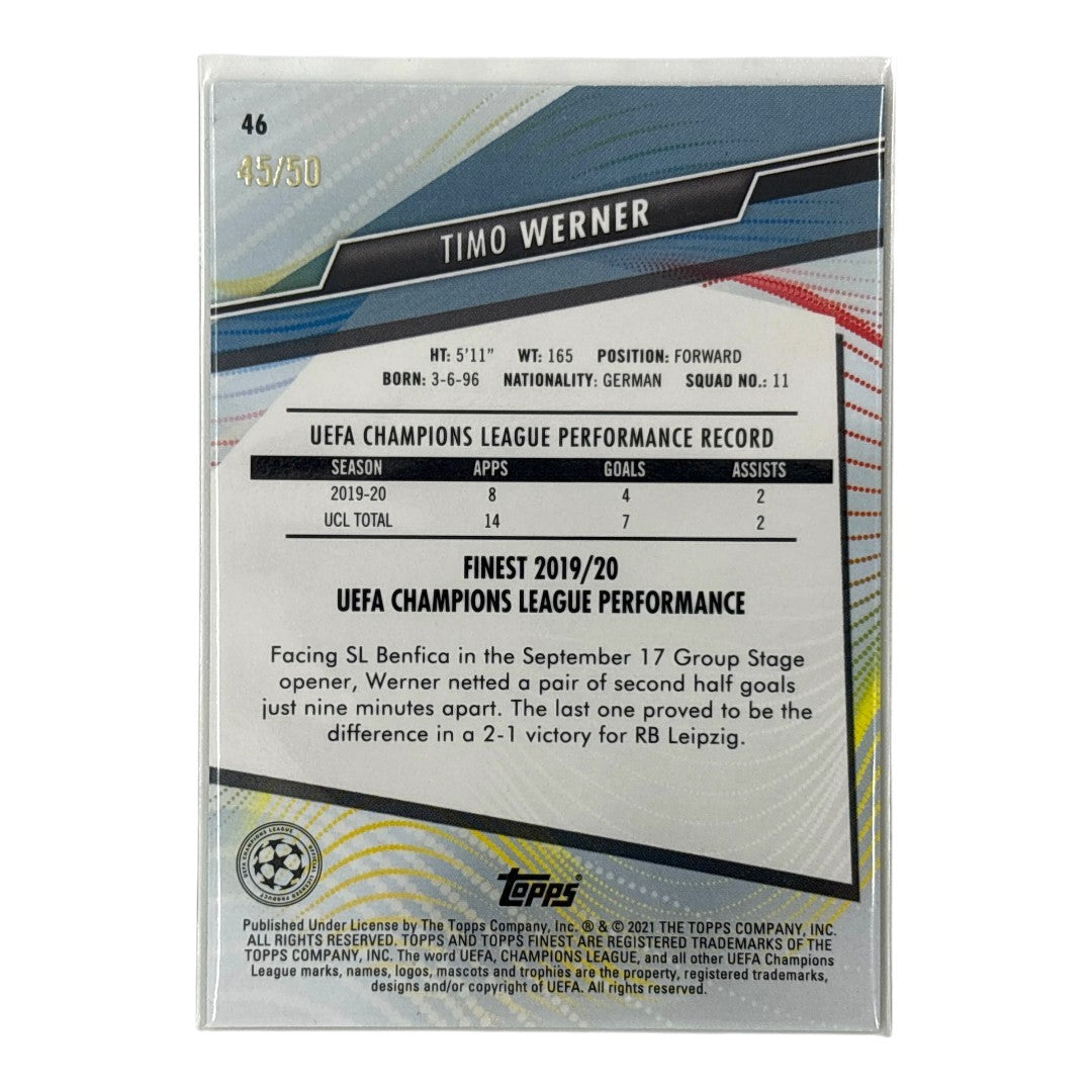 TOPPS サッカーカード FINEST TIMO WERNER CHELSEA 45/50 #46 中古 IT1