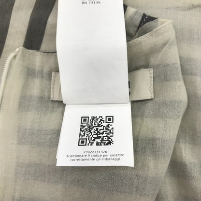 'S MaxMara エスマックスマーラ ワンピース レディース ノースリーブ ボーダー ホワイト/グレー 38サイズ 23922131326 夏 かわいい ロング 中古 KW1