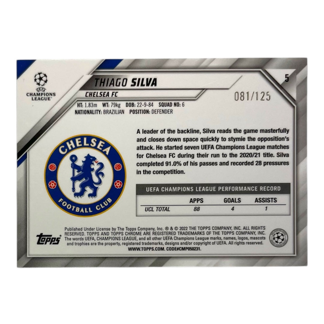 TOPPS サッカーカード CHROME THIAGO SILVA CHELSEA /125 #5 中古 IT2
