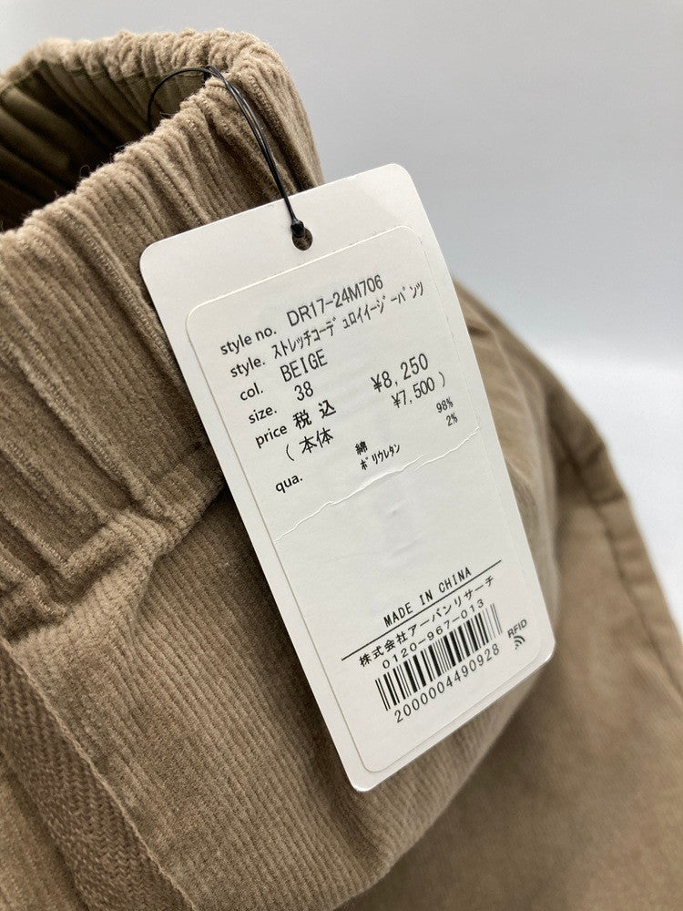 URBAN RESEARCH DOORS アーバンリサーチドアーズ ストレッチコーデュロイイージーパンツ DR17-24M706 ベージュ 中古 D4