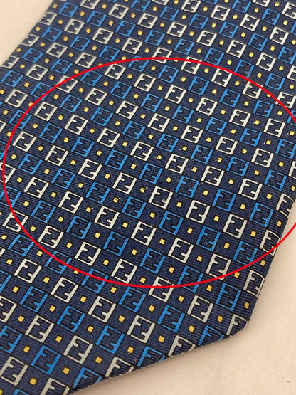 FENDI フェンディ ズッカ柄 ネクタイ シルク100％ 中古 D4