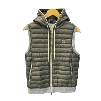 MONCLER モンクレール ダウンベスト レディース ナイロン/コットン スウェット フード グレー Mサイズ B10918437500 80945 中古 T1
