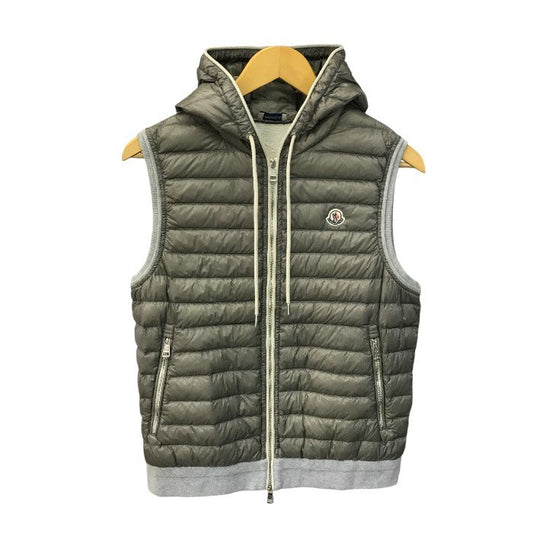 MONCLER モンクレール ダウンベスト レディース ナイロン/コットン スウェット フード グレー Mサイズ B10918437500 80945 中古 T1