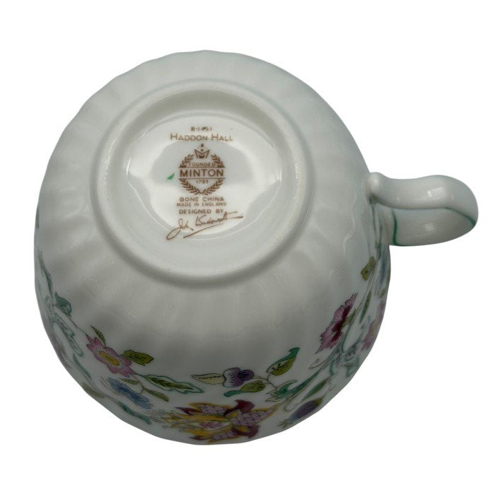 MINTON ミントン ハドンホール カップ&ソーサー ペア 洋食器 ブランド ティー 紅茶 花柄 中古 W1