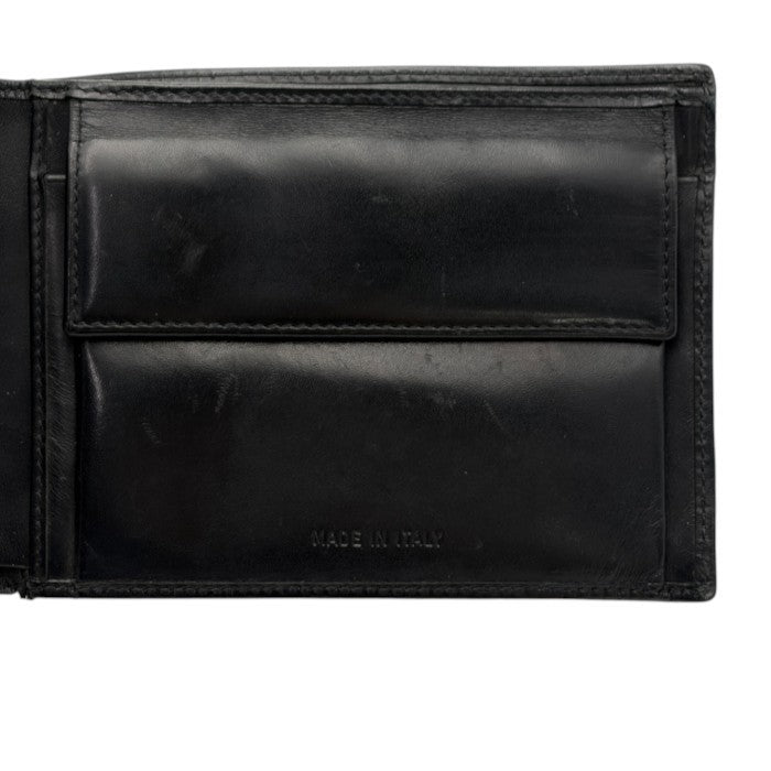 PRADA プラダ 二つ折り 財布 レザー 本革 メンズ 小銭入れ付 札入れ ブラック 中古 W4