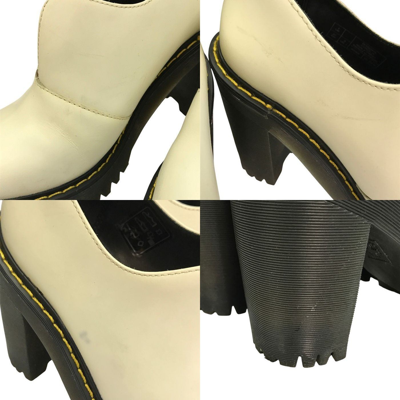 Dr.Martens ドクターマーチン CORDELIA ショートブーツ レディース レザー ヒール ブーティ ホワイト UK4 中古 T1