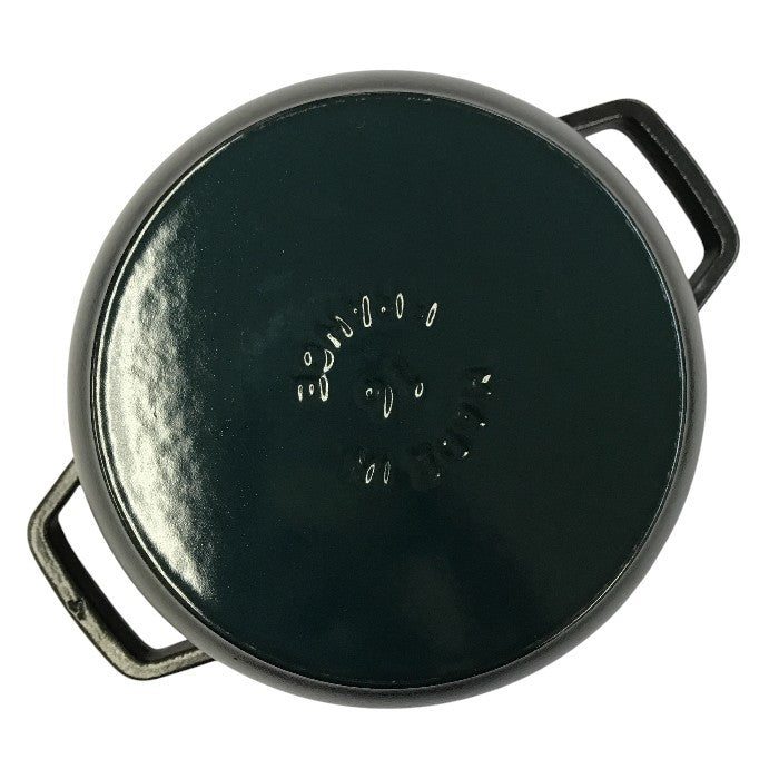 staub ストウブ ワナベ 両手 ホーロー 鍋 ブラック S 16cm IH対応 オーブン可 ほうろう Wa-NABE 40501-000 中古 T1
