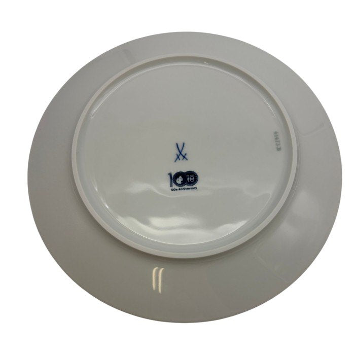 未使用品 MEISSEN マイセン お多福100周年記念 絵違い プレート 2枚 皿 洋食器 食器 希少 おたふく 中古 W1