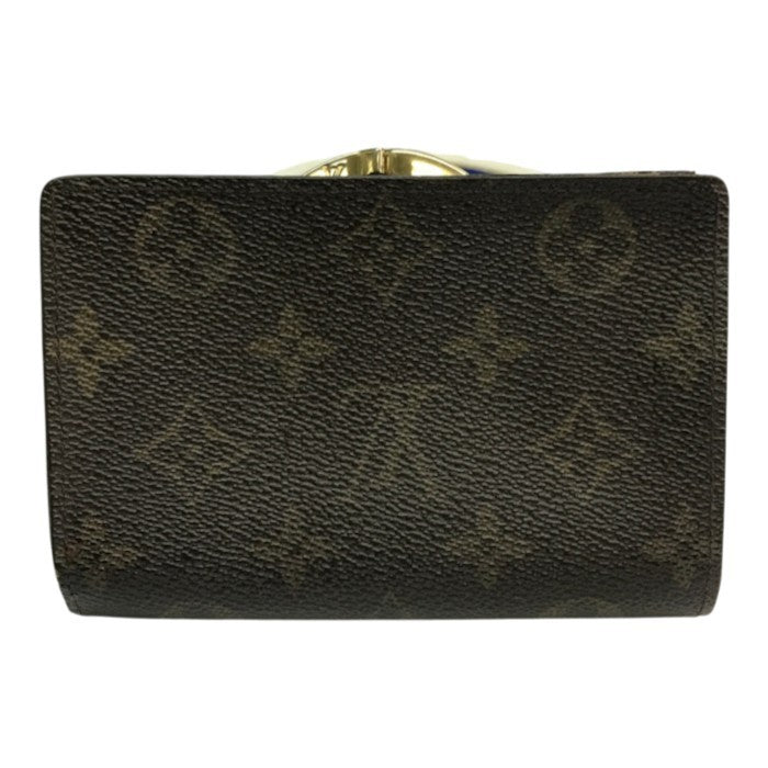 LOUIS VUITTON ルイヴィトン モノグラム ポルトモネヴィエノワ 財布 レディース 二つ折り 小銭入れあり がま口 ブラウン M61663 中古 T1