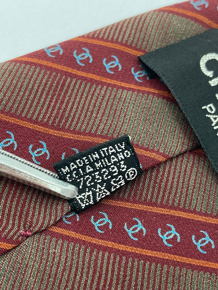 CHANEL シャネル レジメンタル ネクタイ 中古 D4