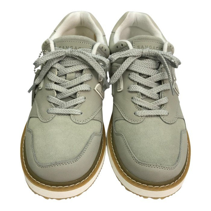 SANGACIO サンガッチョ にゅ Crepe Gray スニーカー メンズ レザー ローカット クレープ グレー 26.0cm 中古 T1