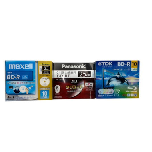 未使用品 Panasonic パナソニック BD-RE 25GB 5PACK maxell 録画用 TDK 10PACK BD-R セット マクセル ブルーレイ Blu-ray 録画 ダビング 中古 W４