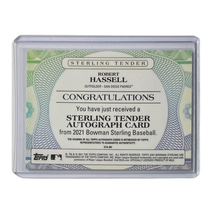 TOPPS MLBカード BOWMAN STERLING ROBERT HASSELL SAN DIEGO PADRES /10 #STA-RH 中古 IT2