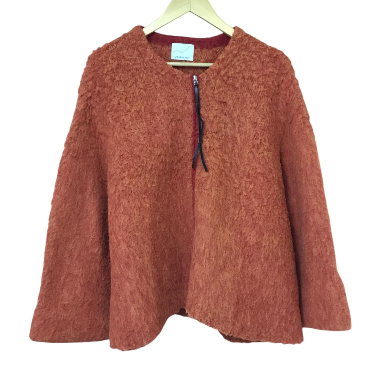 WRAPINKNOT ラッピンノット カーディガン 3 メンズ オレンジ アルパカ 秋 冬 中古 W1