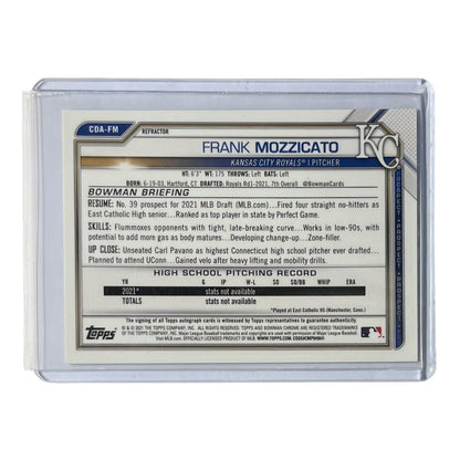 TOPPS MLBカード BOWMAN CHROME 1ST FRANK MOZZICATO KANSAS CITY ROYALS /499 #CDA-FM 中古 IT2