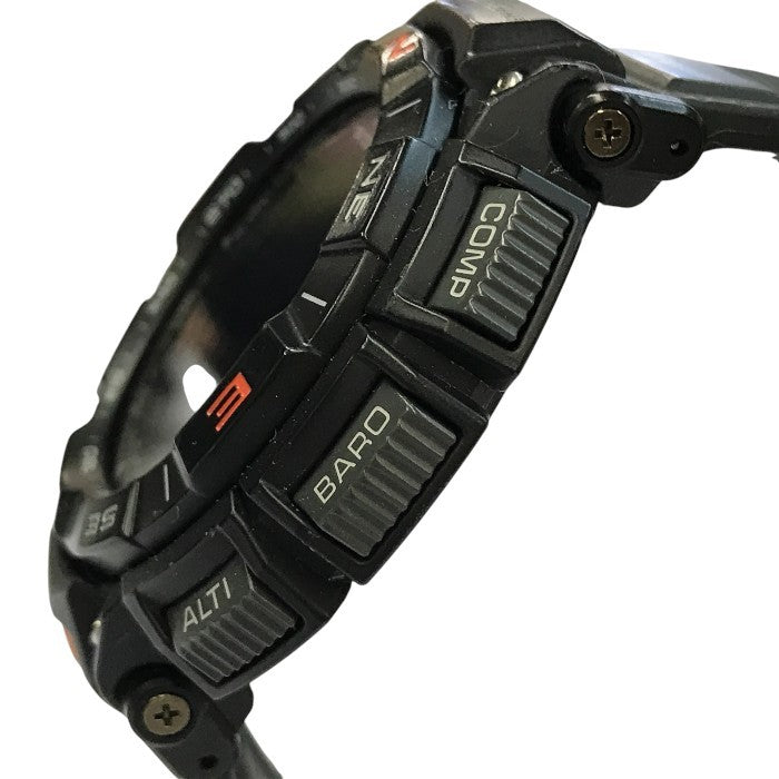 CASIO PRO TREK プロトレック Climber Line 腕時計 メンズ デジタル タフソーラー アウトドア 登山 コンパス ブラック PRG-340-1JF 中古 T1