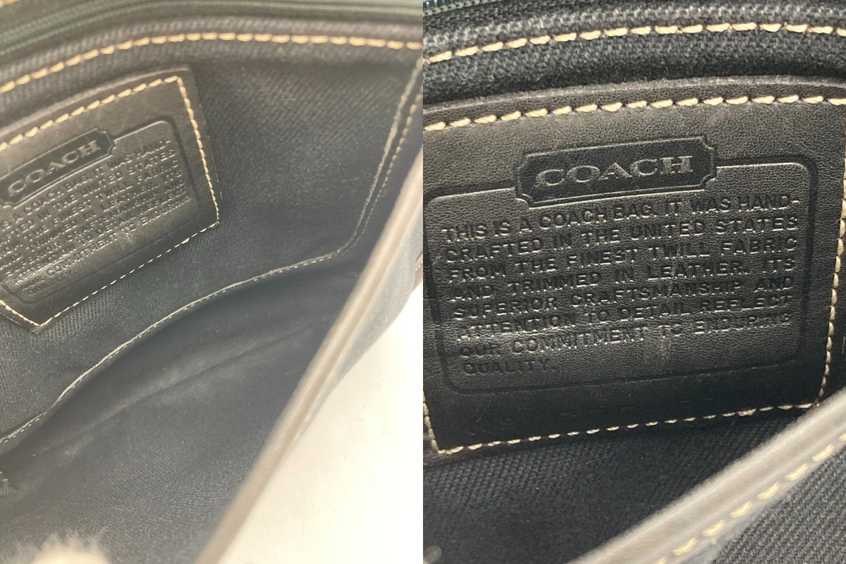 COACH コーチ USA製 キャンバス×レザー ショルダーバッグ 8114 中古 D4