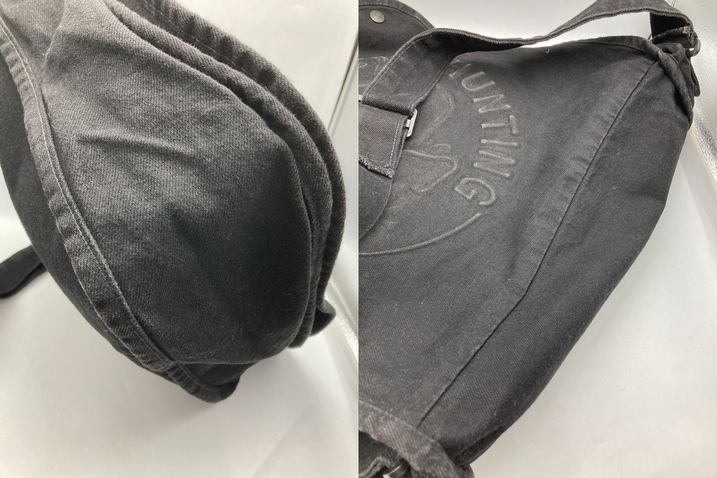 HUNTING WORLD ハンティングワールド USA製 デニム ショルダーバッグ 中古 D4