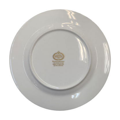 MINTON ミントン ROSENBORG ローゼンブルグ プレート 2枚セット 16.5cm ペア 陶磁器 金彩 花 ボタニカル ホワイト/ブラック/ゴールド ROSENB6P 中古 T1