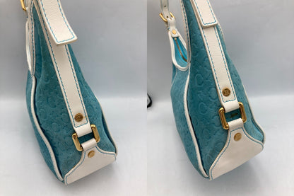 CELINE セリーヌ Cマカダム スエード ショルダーバッグ 中古 D4