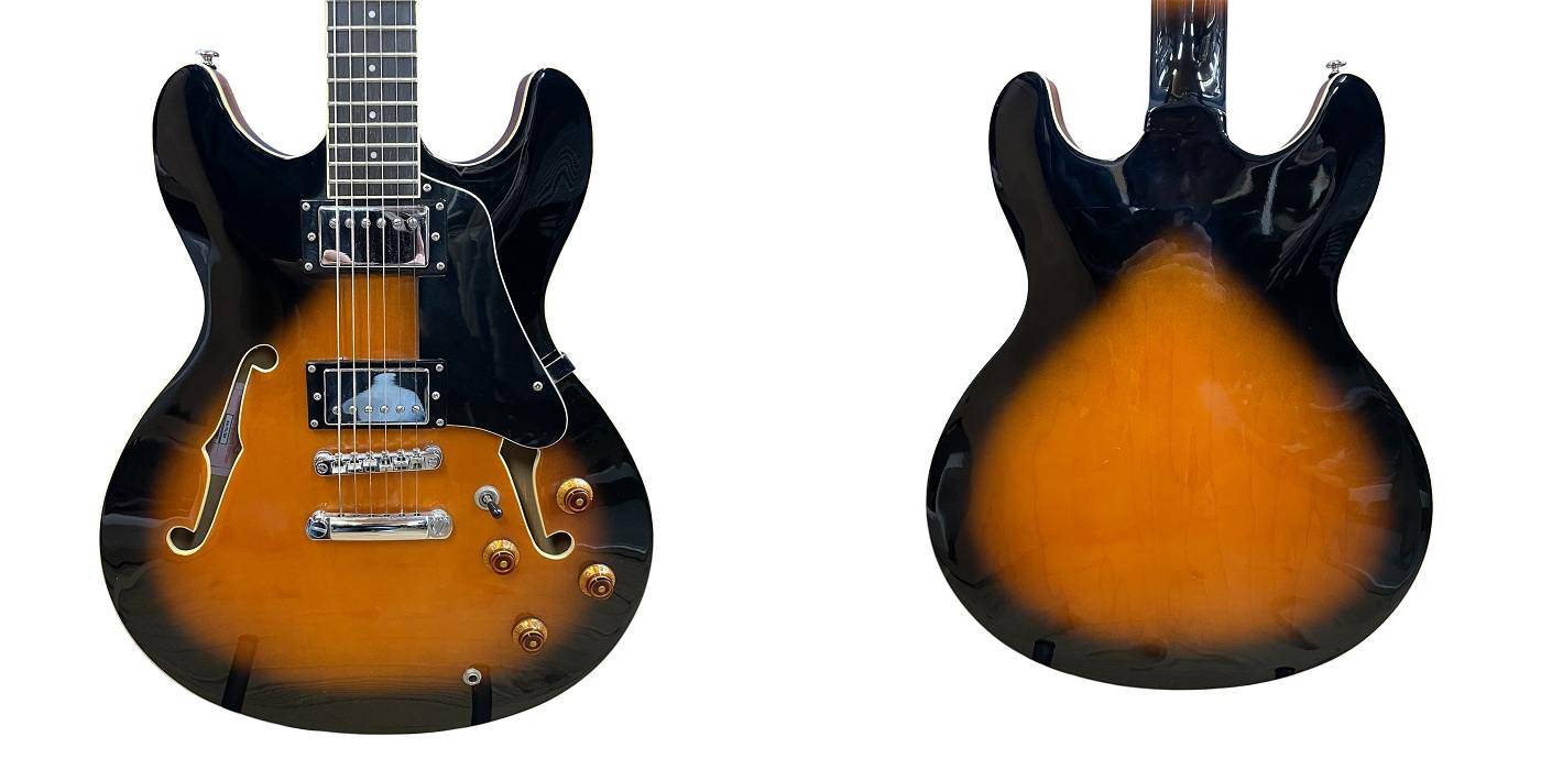 JUNO セミアコ エレキギター SA-70 ジュノー セミホロウ 練習 入門 中古 R4