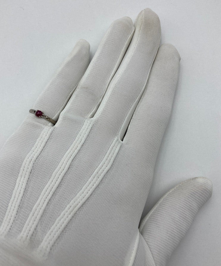 ジュエリーマキ PWG9 パラホワイトゴールド リング 5号 中古 D4