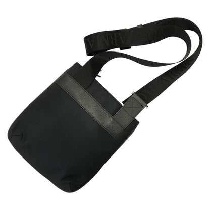 EMPORIO ARMANI エンポリオアルマーニ ショルダーバッグ メンズ ナイロン 斜め掛け ロゴ ブラック 中古 T1