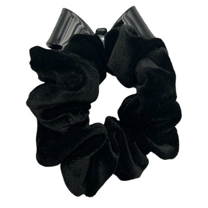 Sanrio サンリオ クロミ ベロア シュシュ BLACK＆CHECK ヘアアクセサリー キャラクター かわいい リボン ヘアゴム 中古 W４