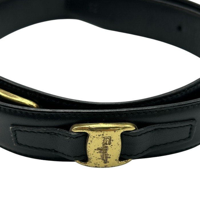 Salvatore Ferragamo サルヴァトーレ フェラガモ レザー ベルト 32インチ 本革 レディース ブランド 中古 W４