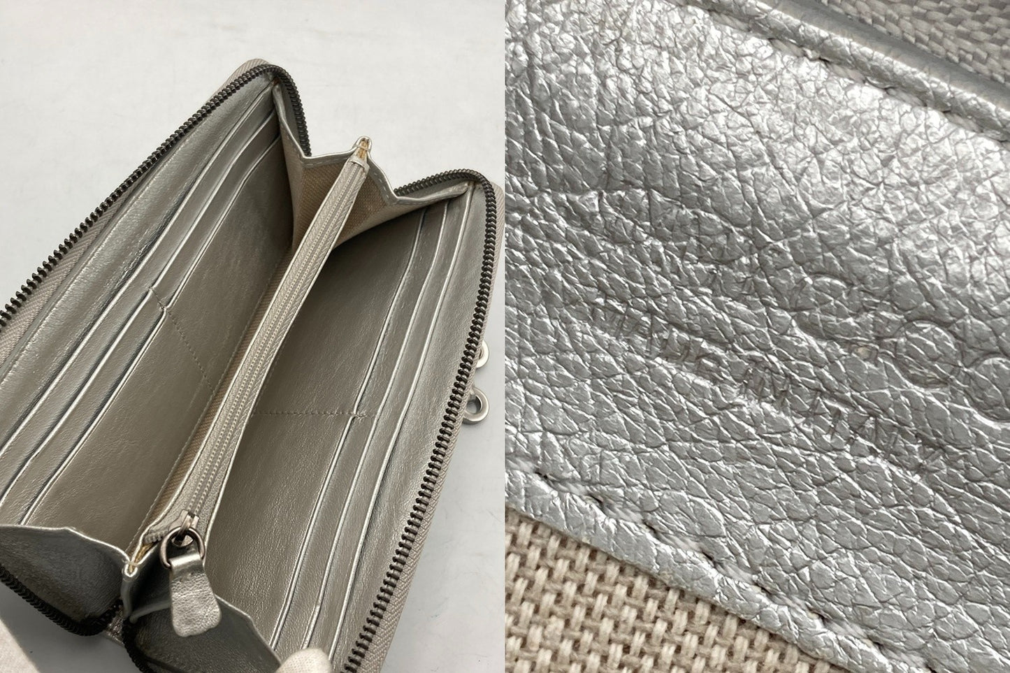 JIMMY CHOO ジミーチュウ スターエンボス ラウンドファスナー長財布 中古 D4