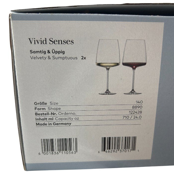 ZWIESEL Glas ツヴィーゼル グラス VIVID SENSES ヴィヴィッド・センス ワイングラス 2個セット 洋食器 酒器 おしゃれ 710ml 中古 W４