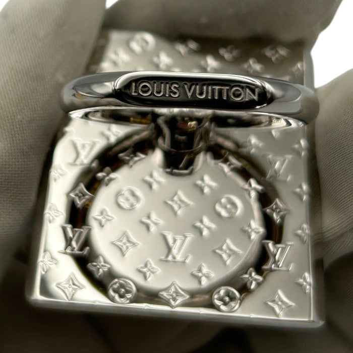 LOUIS VUITTON ルイヴィトン サポートテレフォン フォンリング スマートフォン アクセサリー M67285 シルバー スマホリング ブランド モノグラム 中古 W４
