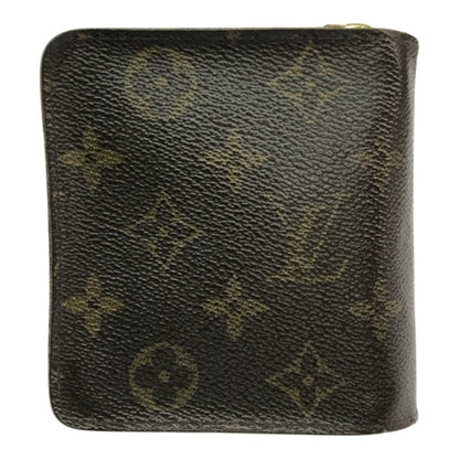 LOUIS VUITTON ルイヴィトン モノグラム コンパクトジップ 財布 ユニセックス 二つ折り 小銭入れあり ラウンドジップ ブラウン M61667 中古 T1